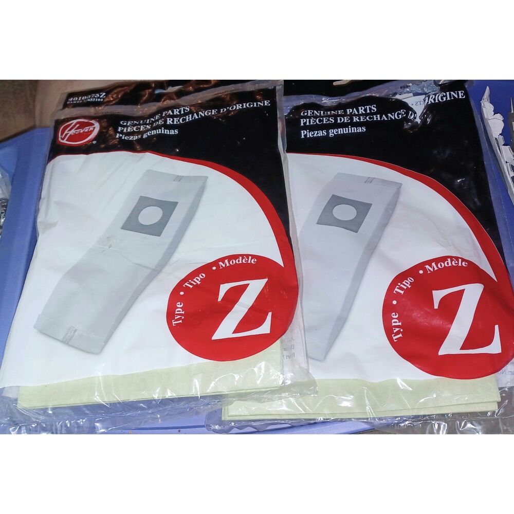 4010075 Z Hoover Vacuum bags 1 NIB with 3 bags 1 I used 1 bag so you get 5 bags